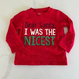Carters Dear Santa I Was The Nicest Long Sleeve shirt 18 mo